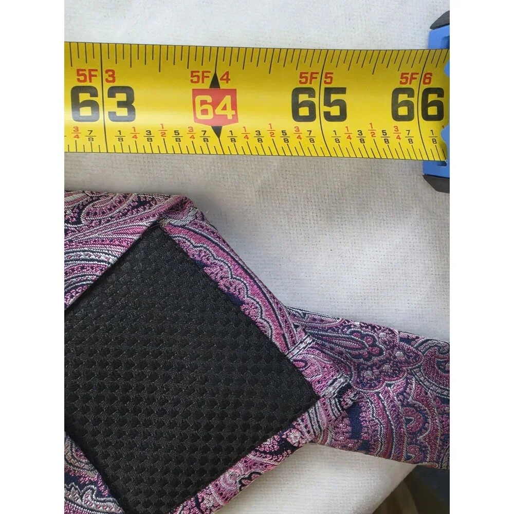 Pink & Navy Paisley Men's Necktie